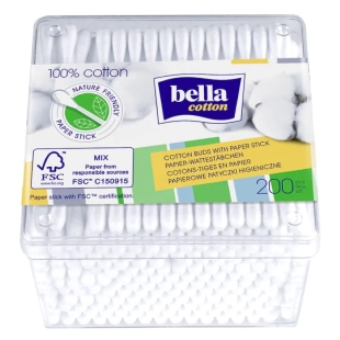 Betisoare igienice hartie, 200 bucati, Bella