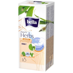 Absorbante zilnice Panty Herbs Sensitive Patlagina, 18 bucati, Bella