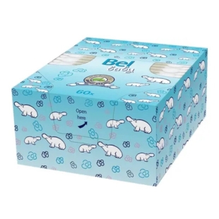 Betisoare igienice cu aloe si provitamina B5 Bel Baby, 60 bucati, Hartmann