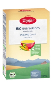 Bio Organic Cereale porumb si morcovi, 175g, Topfer
