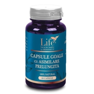 Capsule goale cu asimilare prelungita, 60 capsule, Bionovativ