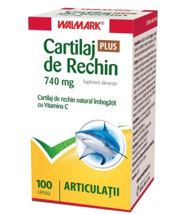 Cartilaj de Rechin Plus 740 mg cu vitamina C, 100 capsule, Walmark