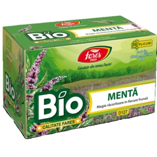 Ceai menta Bio D127, 20 plicuri, Fares