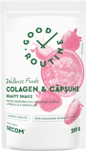 Colagen si capsune Beauty Shake Good Routine Wellness Foods, 200 g, Secom