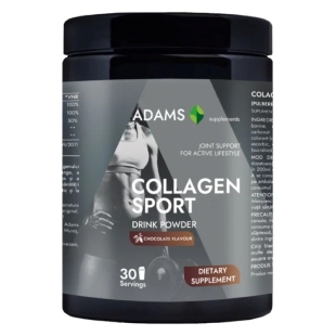 Collagen Sport pulbere instant cu aroma de ciocolata, 600 g, Adams Supplements