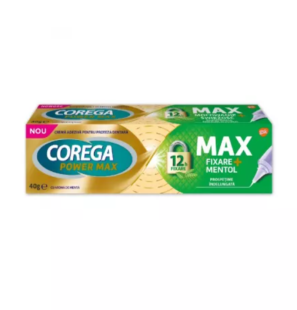 Corega - Power Max Fixare+ Mentol crema adeziva 40g