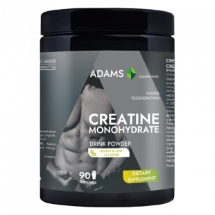 Creatina monohidrata pulbere instant cu aroma de lemon-twist, 400 g, Adams Supplements