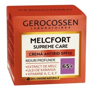 Crema antirid SPF 10 riduri profunde 65+ Melcfort Supreme Care, 50 ml, Gerocossen