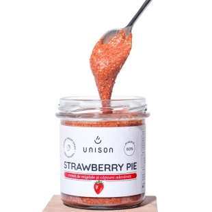 Crema de migdale si capsuni Strawberry Pie, 300 g, Unison