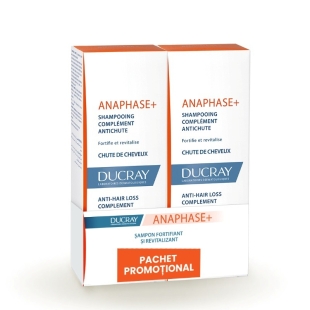 Pachet Sampon revitaliant si fortifiant Anaphase, 200 ml + 200 ml, Ducray