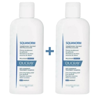 Squanorm sampon matreata grasa 1 + 50% Reducere, 200ml, Ducray