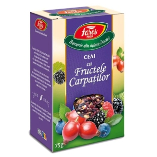 Ceai Fructele Carpatilor Aromafruct, 75 g, Fares