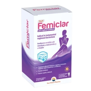 Femiclar gel vaginal unidoze, 5 ml, 7 aplicatoare, Sun Wave Pharma