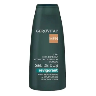 Gel de dus revigorant 3 in 1 Men, 400 ml, Gerovital