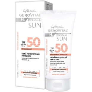 Crema protectie solara pentru copii SPF 50 H3 Derma+ Sun, 100 ml, Gerovital