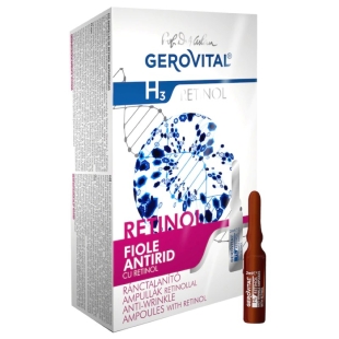 Fiole antirid cu retinol H3 Retinol, 10 fiole x 2 ml, Gerovital