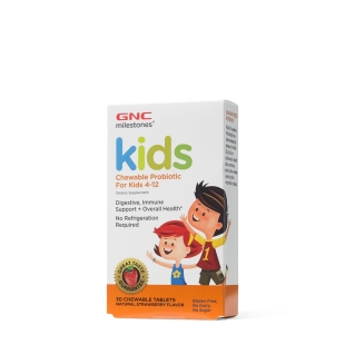 Gnc - Milestones Kids Probiotice Masticabile Pentru Copii 4-12 Ani X 30 Tab