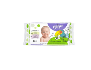 Happy Servetele umede Silk&Cotton 64buc