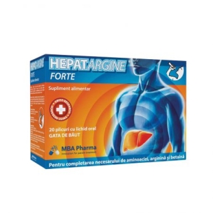 Hepatargine Forte lichid oral, 20 plicuri, MBA Pharma