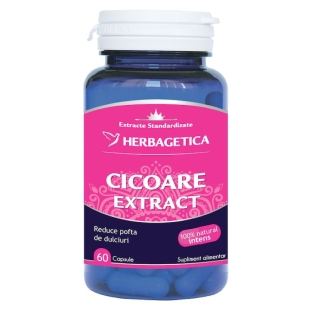 Cicoare cu extract, 60 capsule, Herbagetica