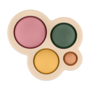 Jucarie senzoriala, Petite&Mars, Chill out, Din silicon, 11 cm, 6 luni+, Roz