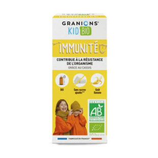 Kid Bio Immunite sirop cu aroma de banana, 125 ml, Granions