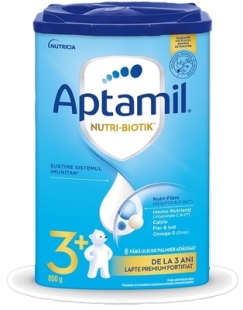Lapte praf Aptamil Junior 3 plus Nutri-Biotik, de la 3 ani, 800 g, Nutricia
