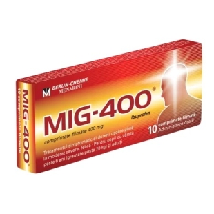Mig 400, 400 mg, 10 comprimate filmate, Berlin-Chemie Ag