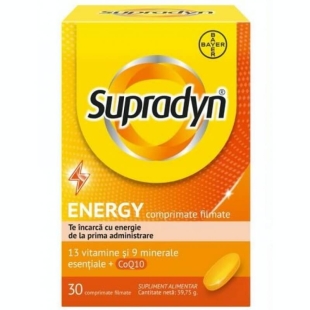 Multivitamine si minerale Supradyn Energy cu Coenzima Q10, 30 comprimate, Bayer