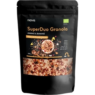 SuperDuo Granola cu ananas si banane, 250 g, Niavis
