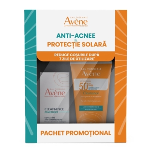 Pachet Cleanance Comedomed 30 ml + Crema SPF 50+ Cleanance Triasorb, 50 ml , Avene