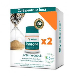 Pachet Cystone, 60 tablete + 60 tablete, Himalaya