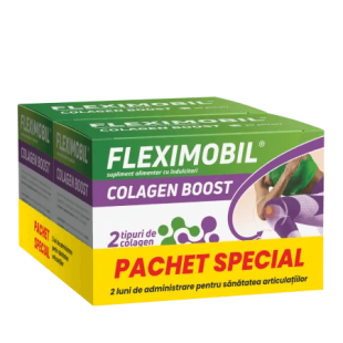 Pachet Fleximobil Colagen Boost, 2 x 30 plicuri, Fiterman Pharma