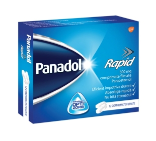 Panadol Rapid, 500 mg, 12 comprimate filmate, Gsk