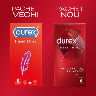 Prezervative Feel Thin, 6 bucati, Durex