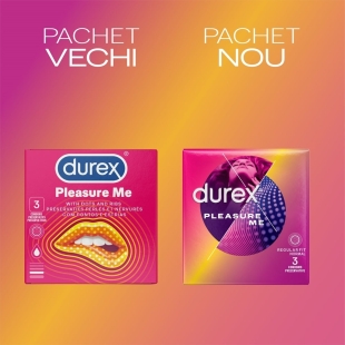 Prezervative Pleasure Me, 3 bucati, Durex