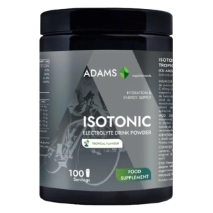 Pulbere instant pentru bautura izotonica cu electroliti cu aroma Tropical, 400 g, Adams Supplements