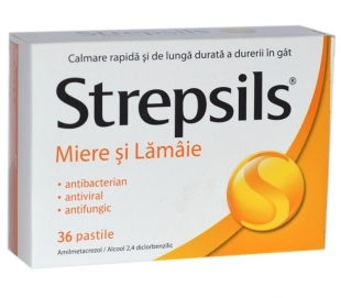 Strepsils miere si lamaie, 36 pastile, Reckitt Benckiser