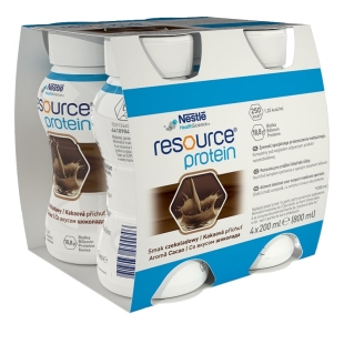 Resource 2.0 + Protein cu aroma de cacao fara gluten, 4 x 200 ml, Nestle
