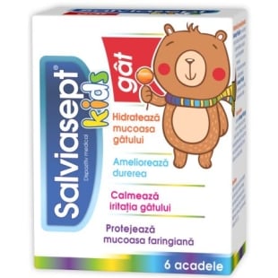 Salviasept Kids, 6 acadele, Zdrovit