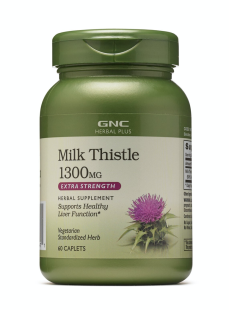 GNC - Herbal Plus Milk Thistle 1300mg 60tb