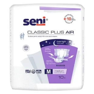 Scutece adulti Classic Plus Air Medium, 10 bucati, Seni
