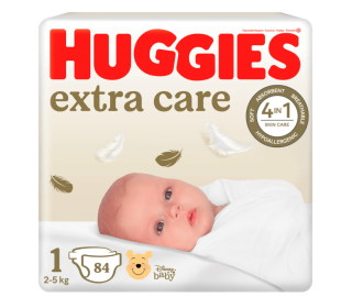 Scutece Extra Care, Nr. 1, 2-5 kg, 84 buc, Huggies