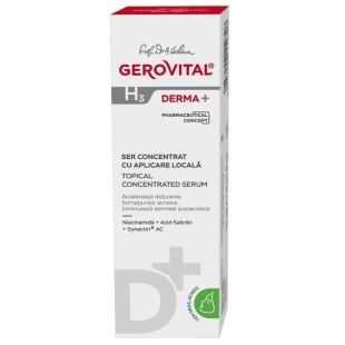 Ser concentrat cu aplicare locala H3 Derma+, 15 ml, Gerovital