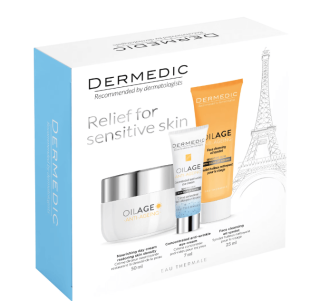 Caseta Oilage Crema nutritiva de zi 50 ml + Ulei Syndet 25 ml +Crema contur ochi 7 ml, Dermedic