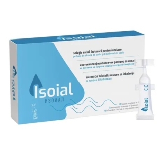 Solutie salina izotonica pentru inhalare Isoial 5 ml, 15 flacoane, Naturpharma