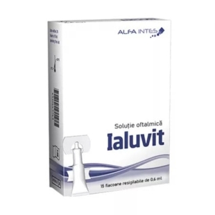 Solutie oftalmica Ialuvit 0.6 ml, 15 flacoane, Alfa Intes