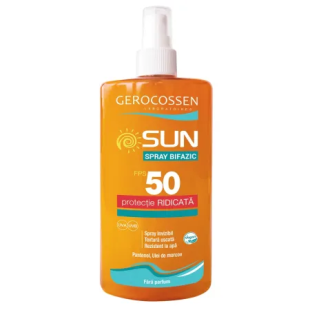 Spray invizibil bifazic SPF 50+ Sun, 300 ml, Gerocossen