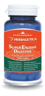 Super Enzime Digestive, 60 capsule, Herbagetica