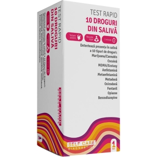 Test rapid 10 droguri din saliva, 1 buc, Self Care